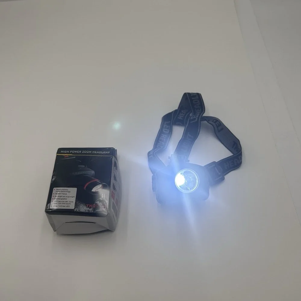 High Power Zoom Headlamp - LED 3 Levels Of Output 170 m Beam Range NEW Tested